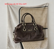 Coach Dark Brown Satchel Bag Print Flannel Sofa Throw Blanket for Wall Decor C210